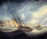 The Rapid Schooner and Deal Lugger off the South Foreland by Thomas Buttersworth